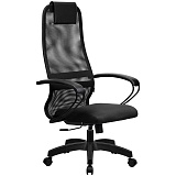 Кресло руководителя Метта "S-B" S-BP-8 PL, ткань-сетка черная №20, спинка-сетка, топ-ган