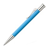Ручка шариковая Graf von Faber-Castell "Guilloche Gulf Blue" черная, поворотн., подар. уп.