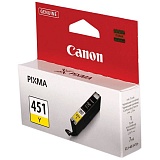 Картридж ориг. Canon CLI-451Y желтый для Canon PIXMA MG6340/MG5440/IP7240