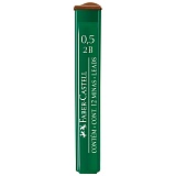 Грифели для механических карандашей Faber-Castell "Polymer", 12шт., 0,5мм, 2B