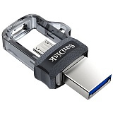 Память SanDisk USB Flash "OTG Dual Drive"  32GB, USB3.0/microUSB, Flash Drive, черный