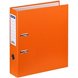 Папка-регистратор OfficeSpace, 70мм, бумвинил, с карманом на корешке, оранжевая