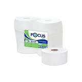 Бумага туалетная Focus Eco Jumbo, 1 слойн, 525 м/рул, тиснение, белая