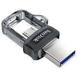 Память SanDisk USB Flash "OTG Dual Drive"  16GB, USB3.0/microUSB, Flash Drive, черный
