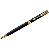 Ручка шариковая Parker "Sonnet Matte Black GT Slim" черная, 1,0мм, поворот., подар. уп.