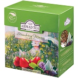 Чай Ahmad Tea "Клубничный мусс", зеленый, 20 пакетиков-пирамидок по 1,8г
