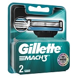 Кассеты для бритья сменные Gillette "Mach 3", 2шт.