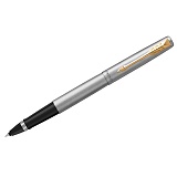 Ручка-роллер Parker "Jotter Stainless Steel GT" черная, 0,8мм, подар. уп.