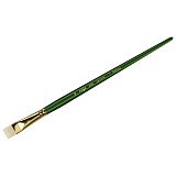 Кисть художественная щетина Гамма "Пейзаж", плоская, укороченный ворс №10, длинная ручка