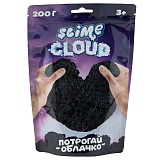 Слайм Slime Cloud-slime , черный, с ароматом личи, 200г, дой-пак