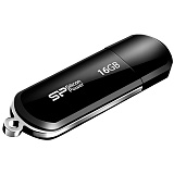 Память SiliconPower " Luxmini 322" 16GB, USB2.0 Flash Drive, черный