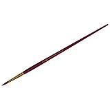 Кисть художественная синтетика бордовая Гамма "Вернисаж", круглая №20, длинная ручка