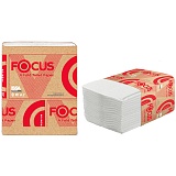 Бумага туалетная листовая Focus Premium(V-сл) 2-слойная, 250 лист/пач,  23*10,8 см, белая