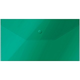 Папка-конверт на кнопке OfficeSpace, C6, 150мкм, зеленая