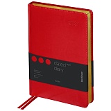 Ежедневник датированный 2021г., А5, 184л., кожзам, Berlingo "xGold", зол. срез, красный