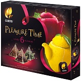 Подарочный набор чая Curtis "Pleasure Time", 6 вкусов, 30 пакетиков-пирамидок, 53г