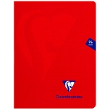 Тетрадь 48л., 170*220мм, клетка Clairefontaine "Mimesys", 90г/м2, пластик. обложка, красная