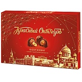 Набор шоколадных конфет Красный Октябрь, с целым и дробленым фундуком, 200г