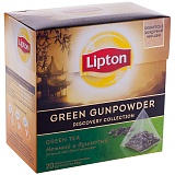 Чай Lipton "Green Gunpowder", зеленый, 20 пакетиков-пирамидок по 1,8г