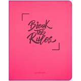 Дневник 1-11 кл. 48л. (лайт) "Break the rules. Pink", неон. иск.кожа, тиснение, тонир. блок, ляссе