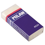 Ластик Milan "4024", прямоугольный, синтетический каучук, картонный держатель, 50*23*9мм