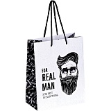 Пакет подарочный 18*23*10см ArtSpace "Real Man", ламинированный