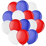Воздушные шары,  50шт., М12/30см, MESHU "Триколор", пастель, 3 цвета ассорти