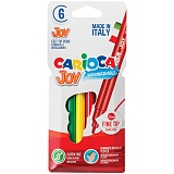 Фломастеры Carioca "Joy", 06цв., смываемые, картон, европодвес