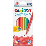 Карандаши цветные Carioca 12цв., заточен., картон, европодвес