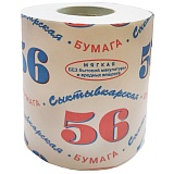 Бумага туалетная "Сыктывкарская 56", 1 слойн., белая