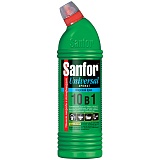 Чистящее средство для сантехники Sanfor "Universal 10в 1. Морской бриз", гель с хлором, 1л