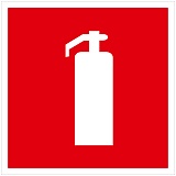 Знак пожарной безопасности OfficeSpace "Огнетушитель", фотолюм, 200*200мм, самоклейка
