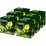 Чай Curtis "Fresh Mojito", зеленый, аромат, 6 пачек*20 пакетиков-пирамидок по 1,7г, спайка