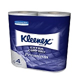 Бумага туалетная Kimberly-Clark "Kleenex" 4-слойная, 19,2м/рул., 4шт., тиснение, белая