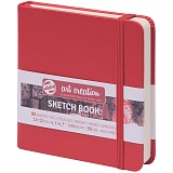 Скетчбук 80л. 120*120мм 7БЦ "Art Creation. Красный", 140г/м2,на резинке,ляссе