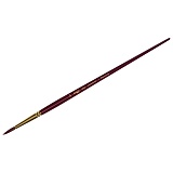 Кисть художественная синтетика бордовая Гамма "Вернисаж", круглая №24, длинная ручка