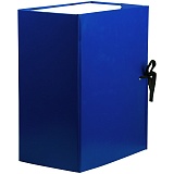 Короб архивный с завязками OfficeSpace разборный, БВ, 150мм, синий клапан МГК