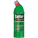 Чистящее средство для сантехники Sanfor "Universal 10в 1. Лимонная свежесть", гель с хлором, 750мл