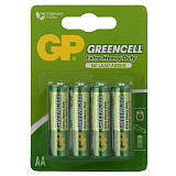 Батарейка GP Greencell AA (R6) 15S солевая, BL4
