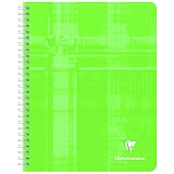 Тетрадь 60л., А5+, клетка на гребне Clairefontaine, 90г/м2, глянцевая ламинация, зеленая