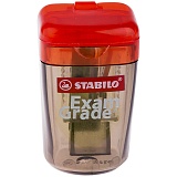 Точилка пластиковая Stabilo "Exam Grade", 1 отверстие, контейнер, прозрачная
