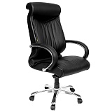Кресло руководителя Chairman 420 CH, кожа черная, механизм качания