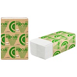 Полотенца бумажные лист Focus Eco (V-сл) 1 слойн., 200 л/пач, 23*20, 5 см,белые