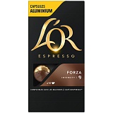Кофе в капсулах  L'OR "Espresso Forza", капсула 5,2 г, 10 алюм. капсул, для машины Nespresso