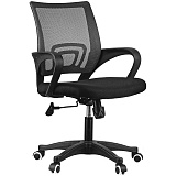 Кресло оператора OfficeSpace SP-M96, ткань, спинка сетка черная/сиденье TW черная, механизм качания